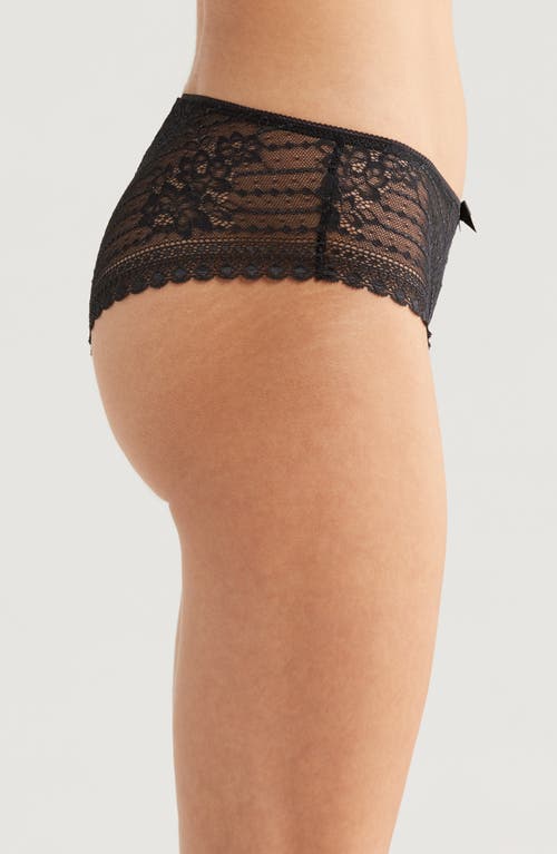 Shop Etam Panama Lace Briefs In Black