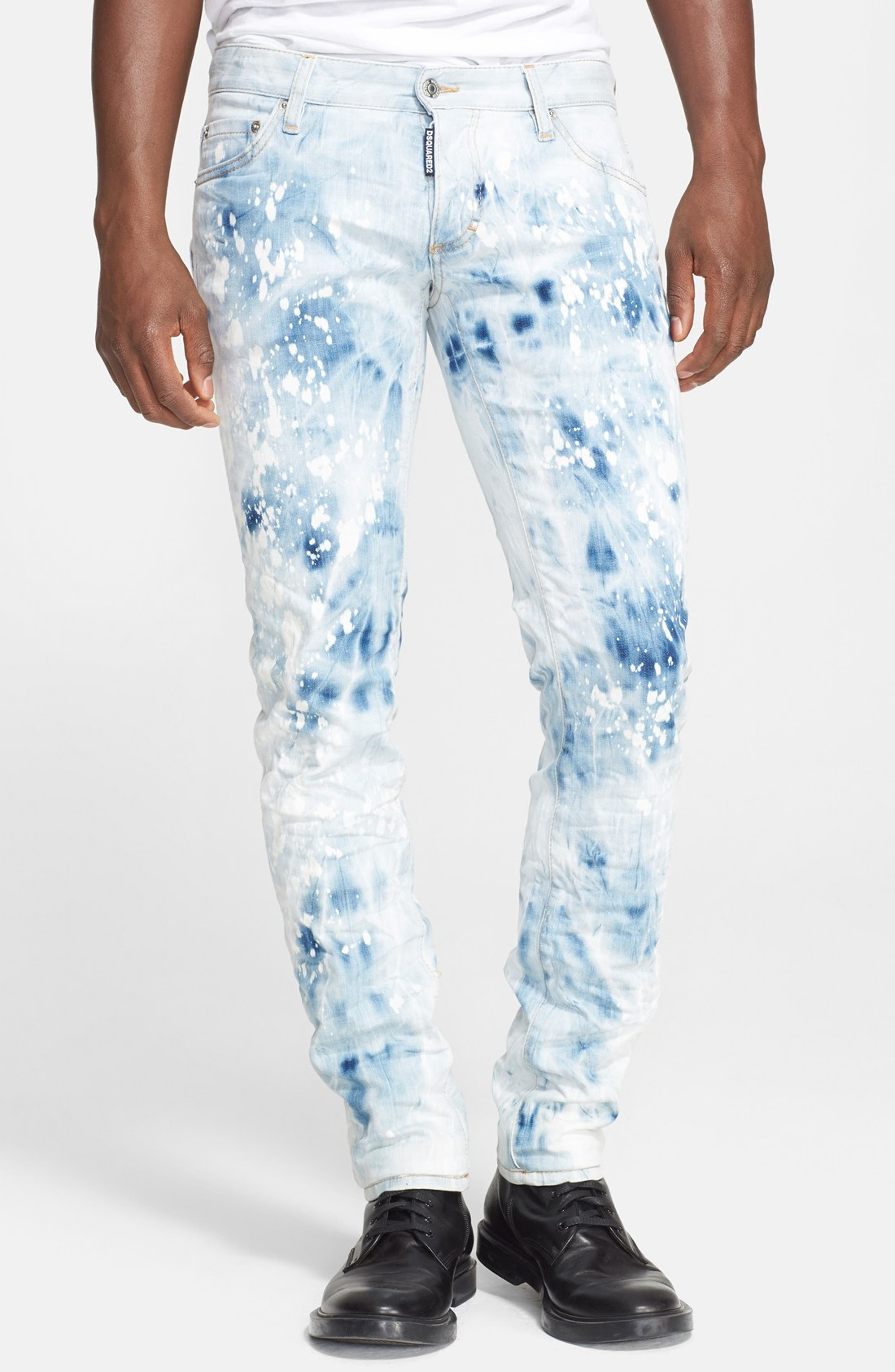 Dsquared2 Slim Fit Bleach Splatter Jeans (Blue) | Nordstrom