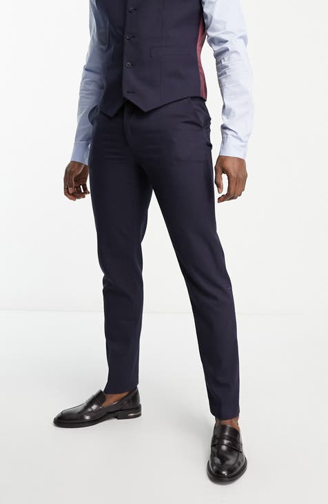 ESSYSHE Men’s Slim Fit Flat Front Dress Pants Wrinkle Free Khaki Pants :  : Clothing, Shoes & Accessories