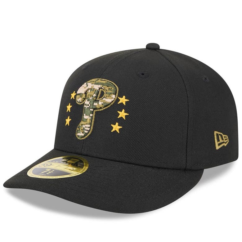 Shop New Era Black Philadelphia Phillies 2024 Armed Forces Day Low Profile 59fifty Fitted Hat