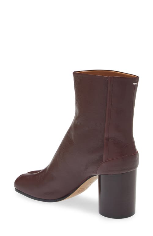 Shop Maison Margiela Tabi Boot In Deep Red