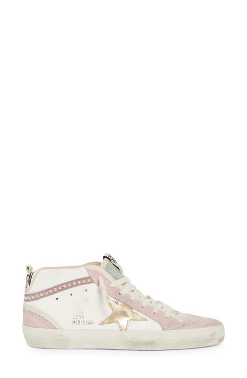 Shop Golden Goose Midstar Sneaker In White/pink