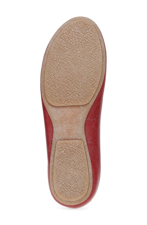 Dansko Mollie Ballet Flat In Red Nappa
