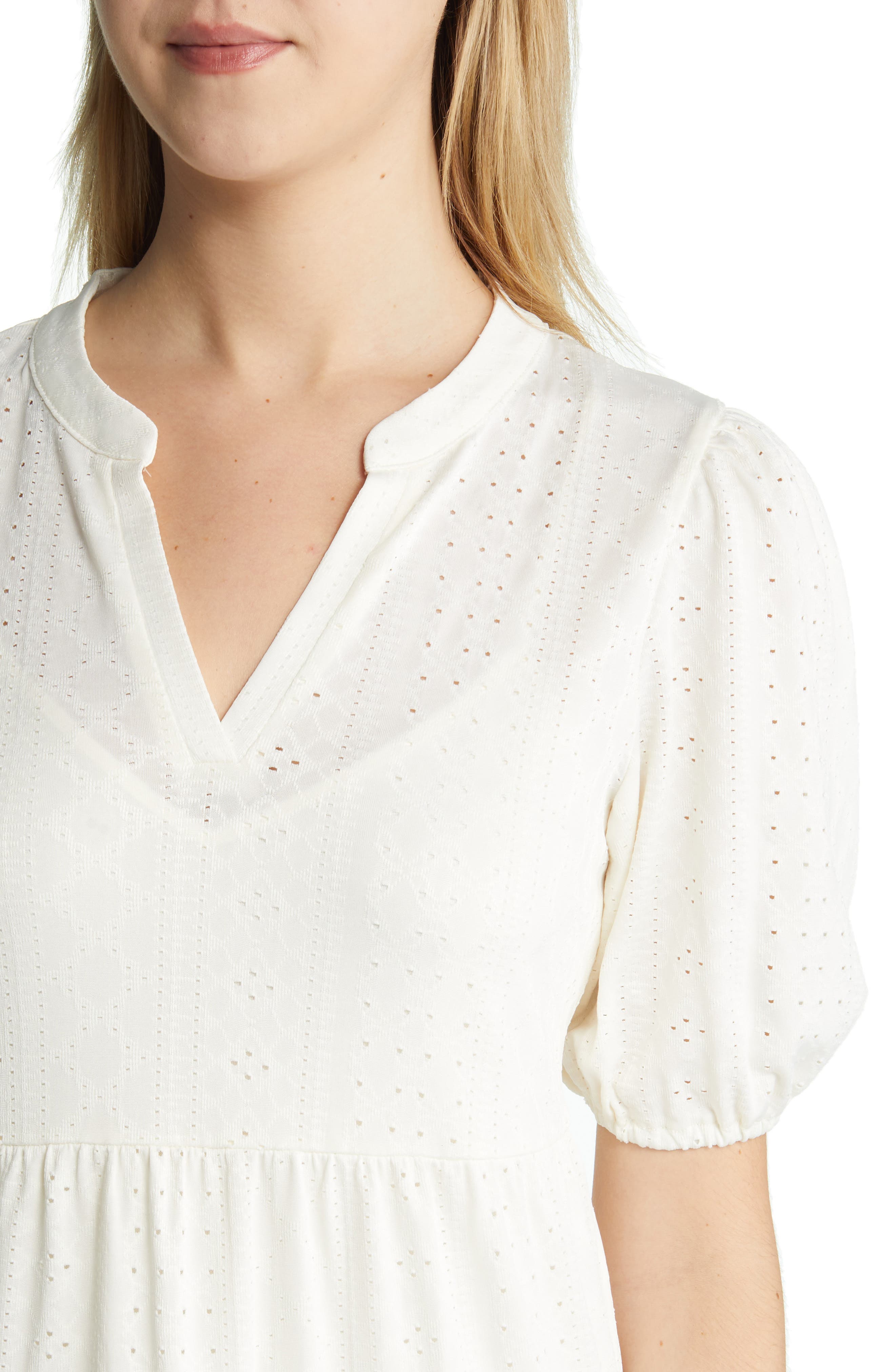 Bobeau Tiered Eyelet Midi Dress | Nordstrom
