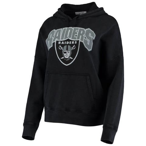 Women's Antigua Charcoal Las Vegas Raiders Victory Full-Zip Hoodie 