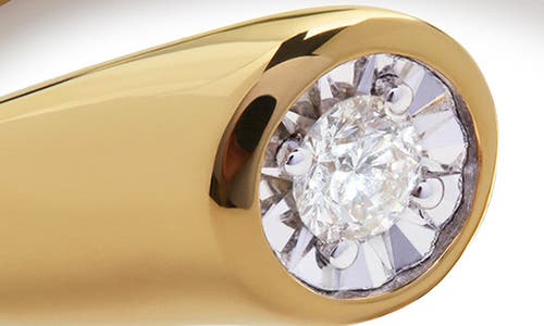 Monica Vinader Diamond Essentials Open Wrap Ring In 18k Gold Vermeil