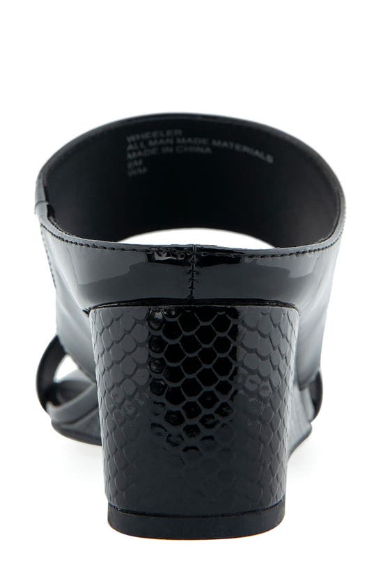 Shop Aerosoles Wheeler Wedge Heel Sandal In Black Patent Pu