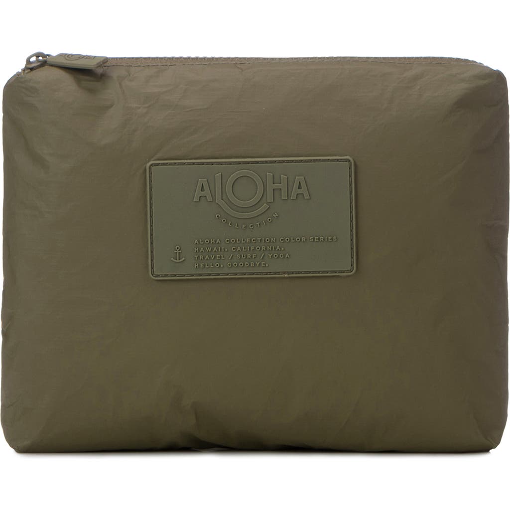 Aloha Collection Small Water Resistant Tyvek® Zip Pouch In Blue