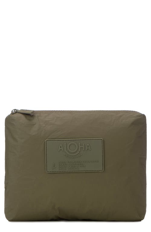 Small Water Resistant Tyvek Zip Pouch in Olive
