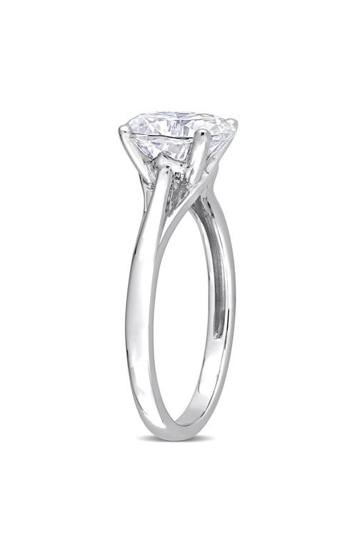 Delmar Oval Cut Lab-created Moissanite Ring In White