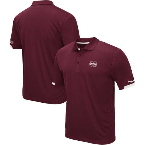 Men's Colosseum Maroon Mississippi State Bulldogs Big & Tall Santry Polo