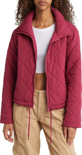 Quilted Zip Through Jacket With Hood