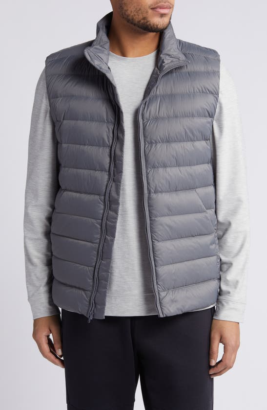 Shop Reigning Champ Lightweight Taffeta Vest In Carbon