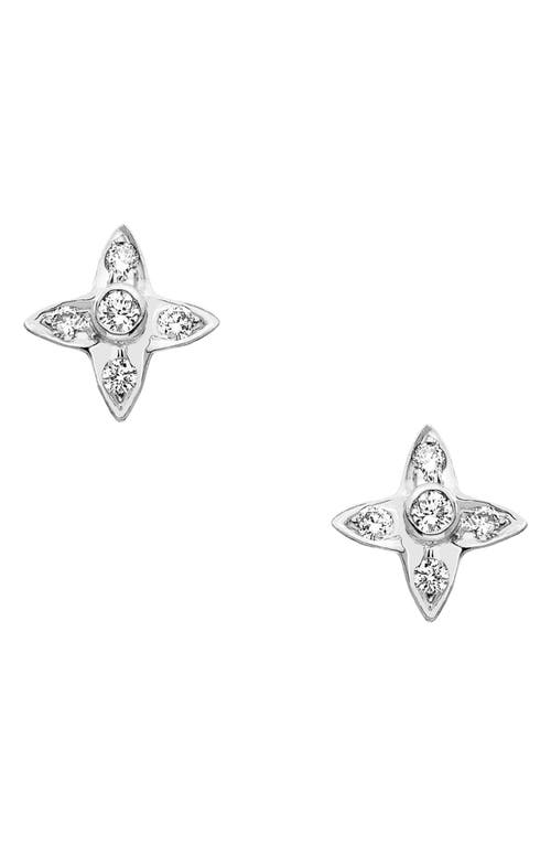 Lumiere Diamond Stud Earrings in White Gold