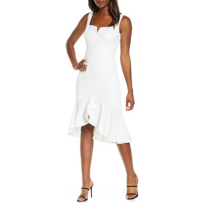 Taylor Dresses Flounced High/low Dress, Ivory