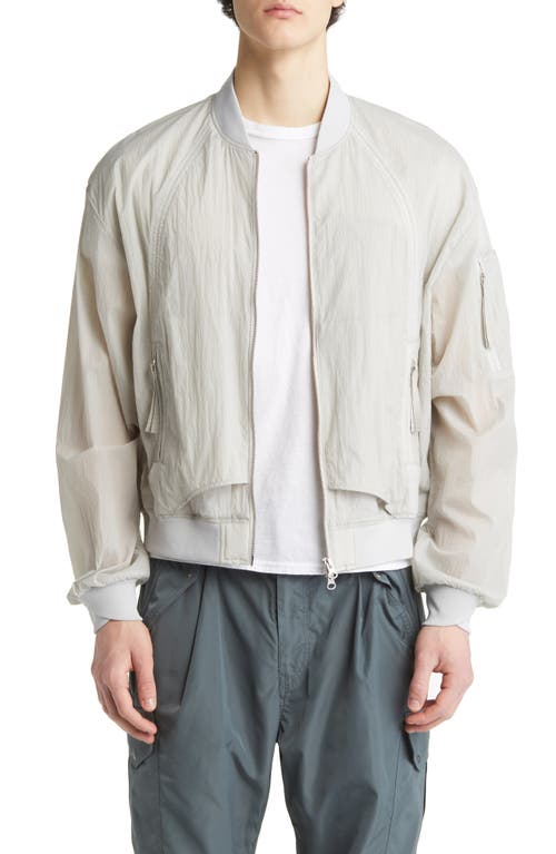 IISE Vented Bomber Jacket in Light Grey