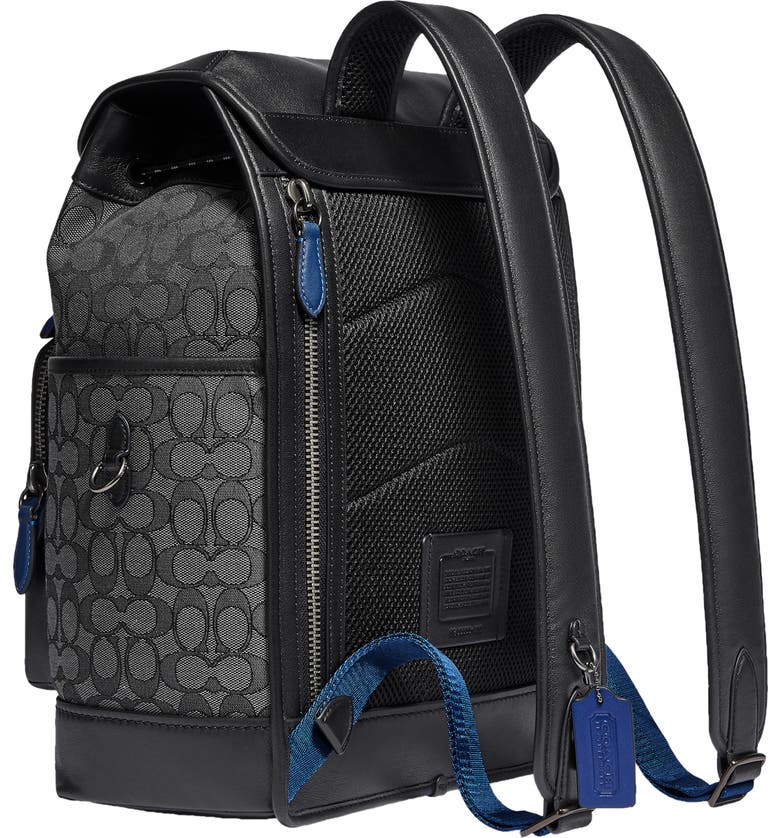 COACH League Signature Jacquard & Leather Backpack | Nordstrom