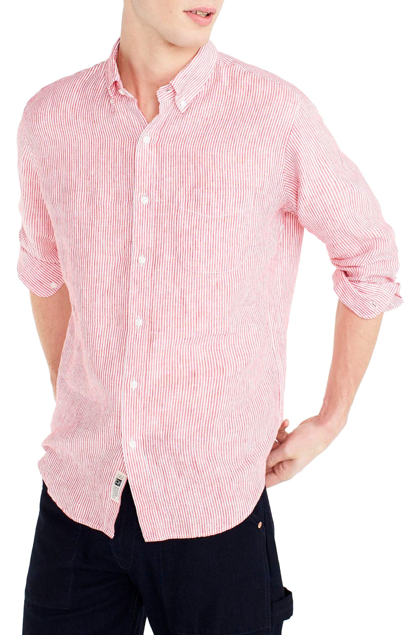 j crew slim linen shirt