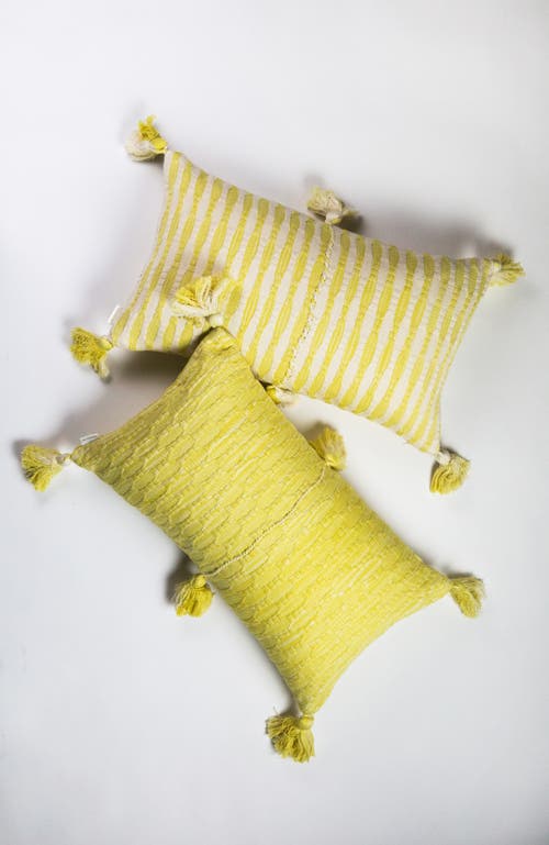 ARCHIVE NEW YORK ARCHIVE NEW YORK ANTIGUA NATURALLY DYED STRIPED HANDWOVEN COTTON THROW PILLOW 