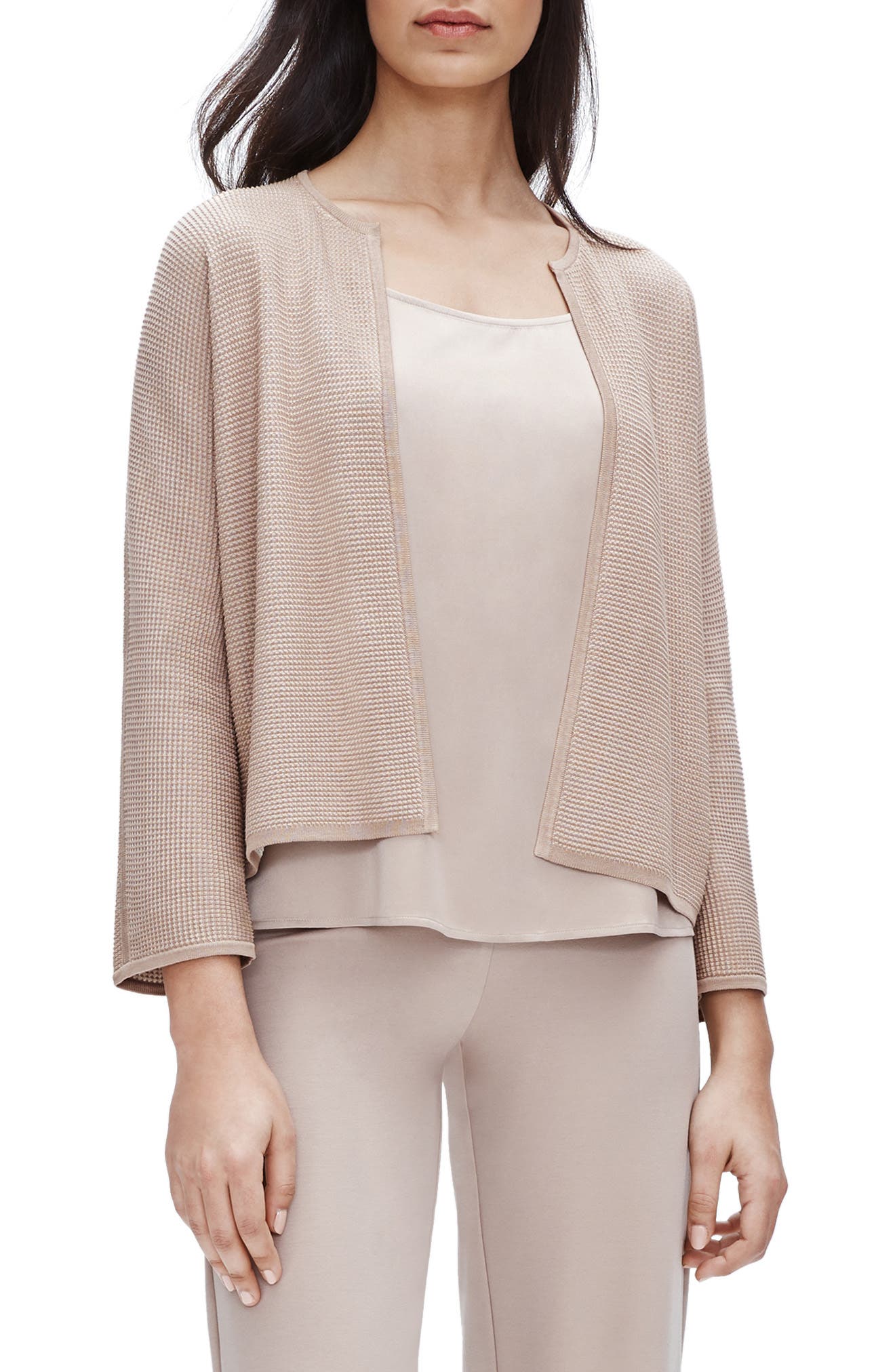 eileen fisher silk cotton cardigan