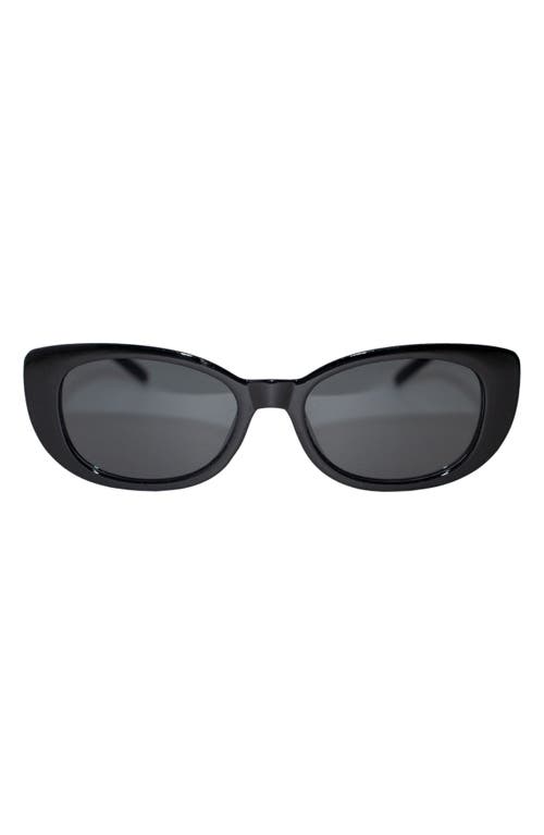 Fifth & Ninth Dolly 68mm Oversize Polarized Oval Sunglasses In Black/black