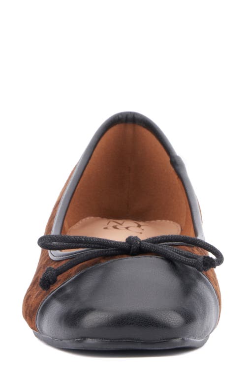New York And Company Patricia Cap Toe Flat In Leopard