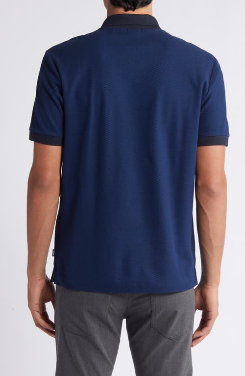 Shop Hugo Boss Boss Phillipson Slim Fit Cotton Polo In Dark Blue