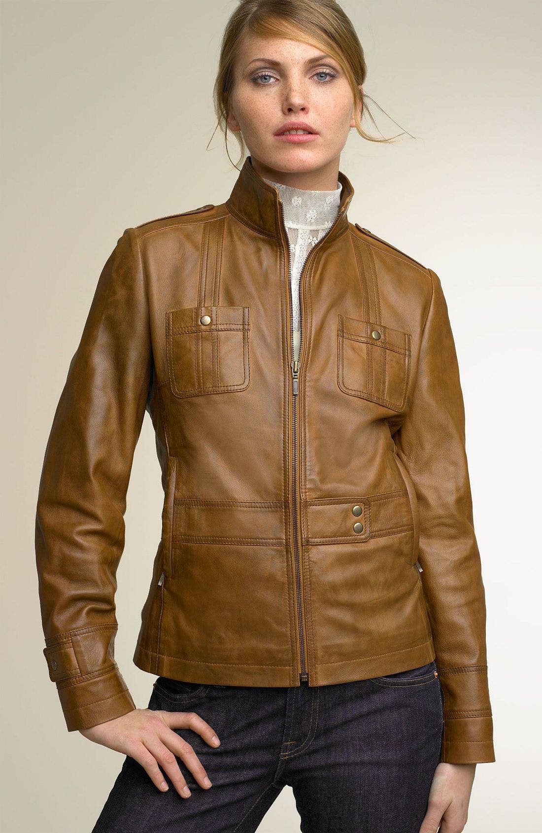 Cole Reaction Zip Front Leather Jacket Nordstrom