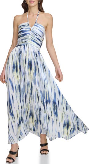 DKNY Printed Halter Maxi Dress | Nordstrom