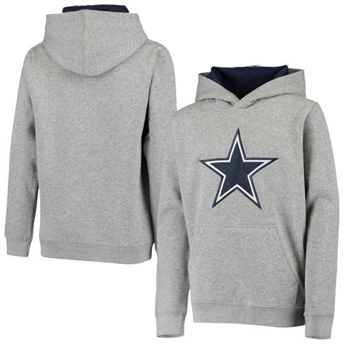 Outerstuff Youth Heathered Gray Dallas Cowboys Prime Pullover Hoodie in Heather Gray