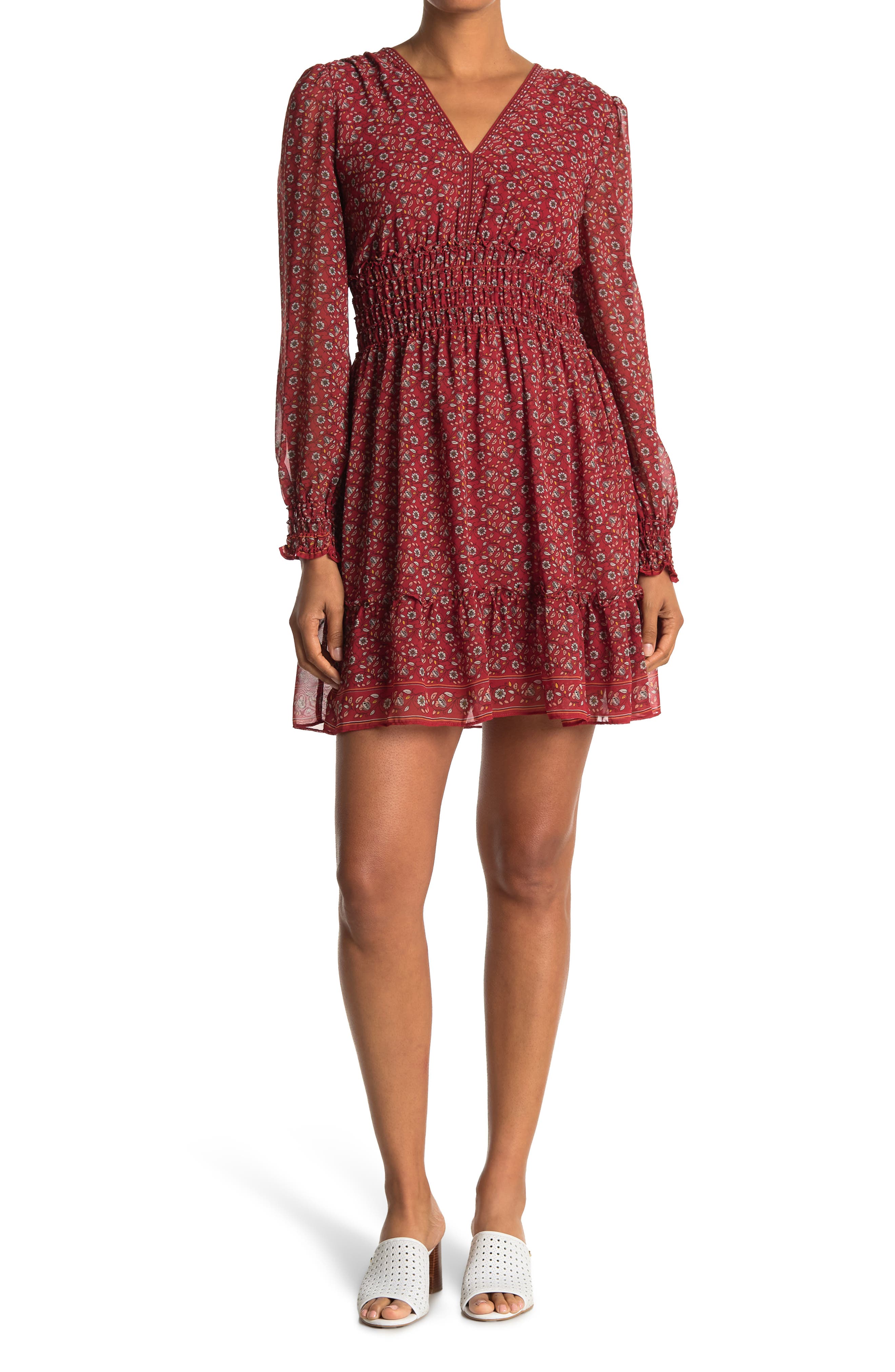 max studio red wrap dress