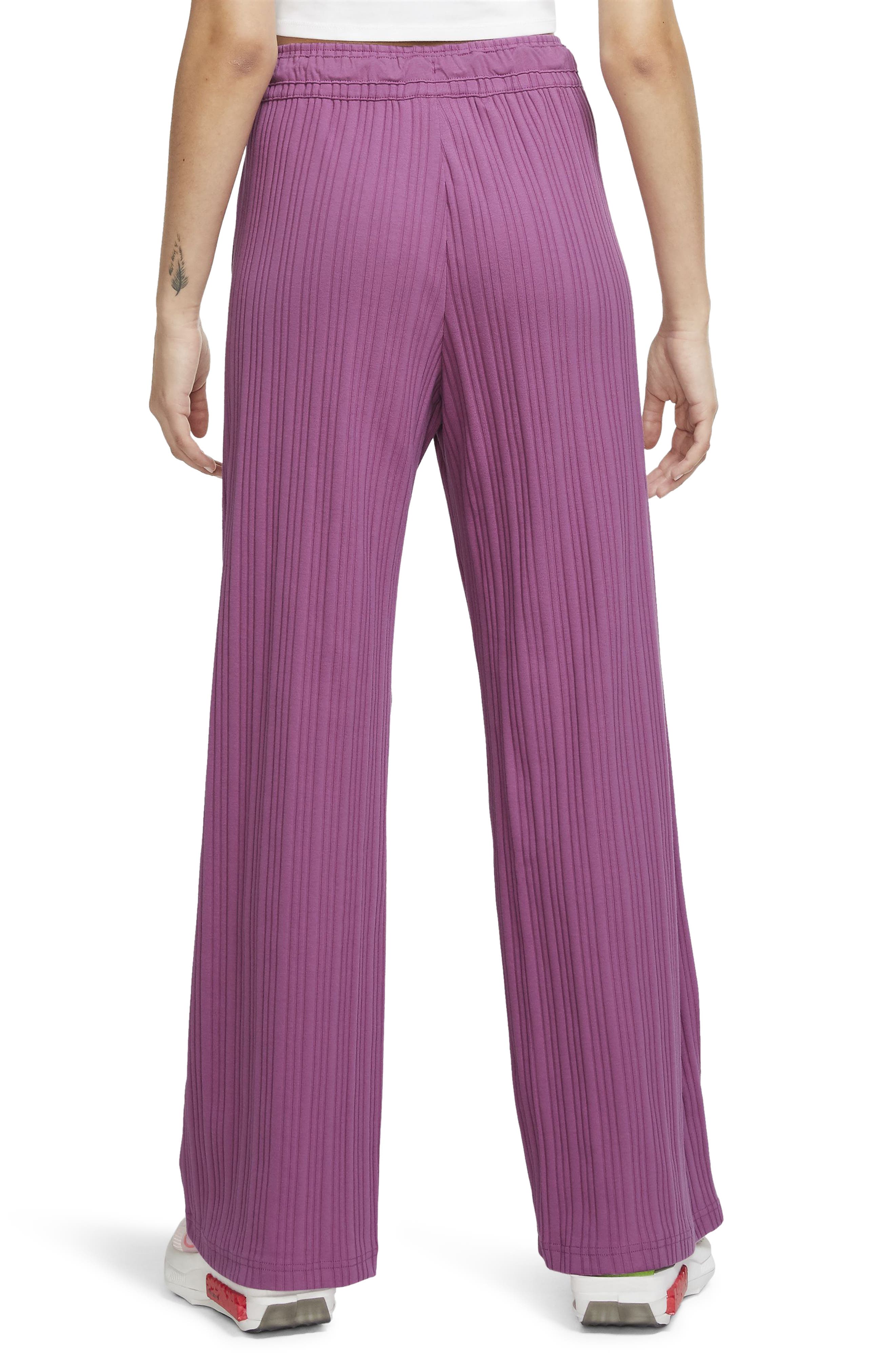 Nike Ribbed Jersey Wide Leg Pants Nordstrom
