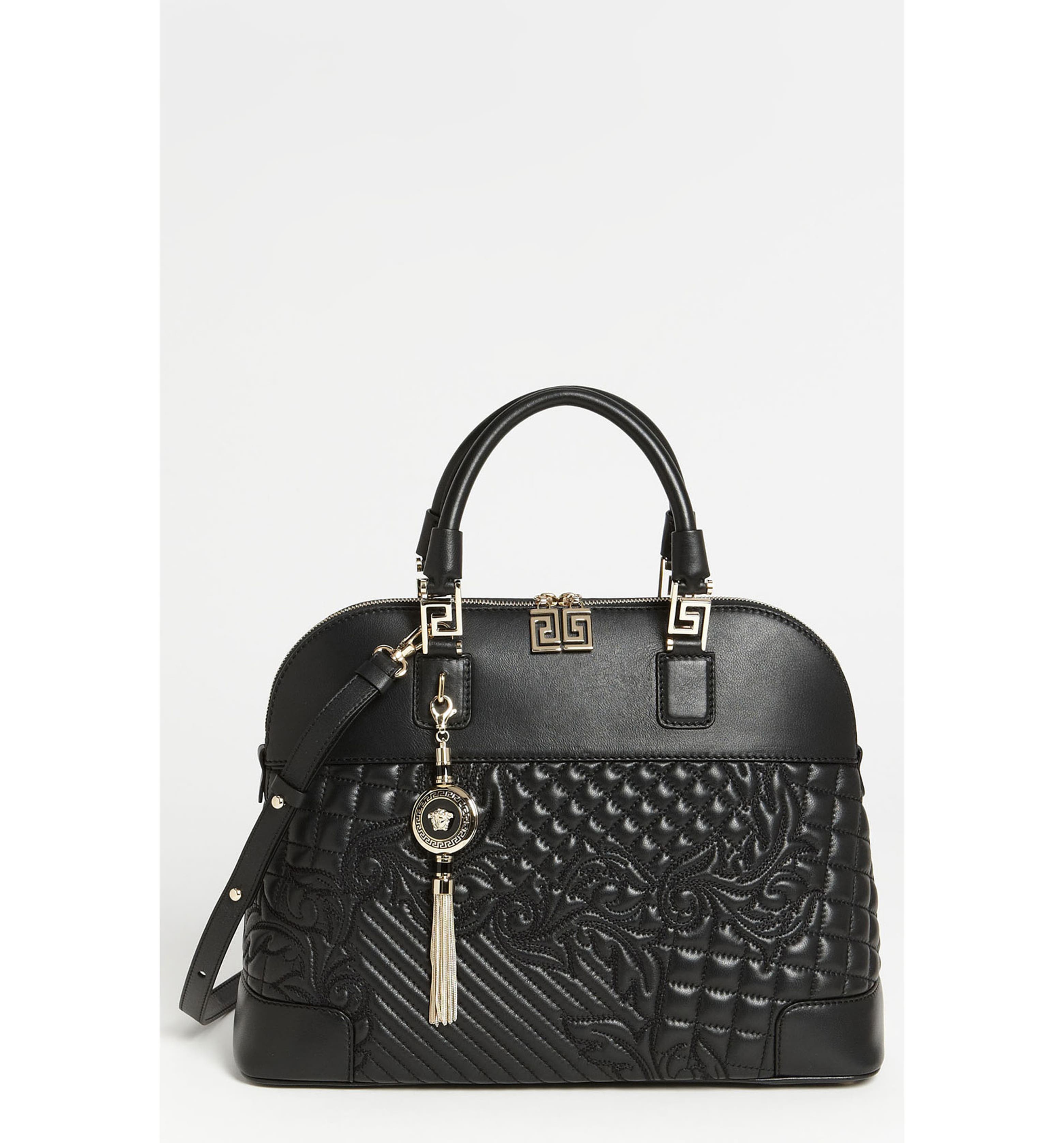 Versace 'Vanitas' Embroidered Leather Satchel | Nordstrom