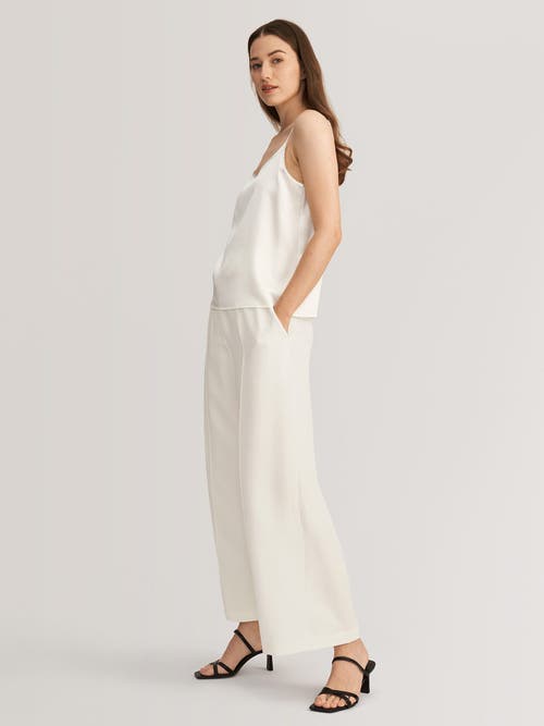 Lilysilk V Neckline Silk Camisole With Spaghetti Straps In Ivory