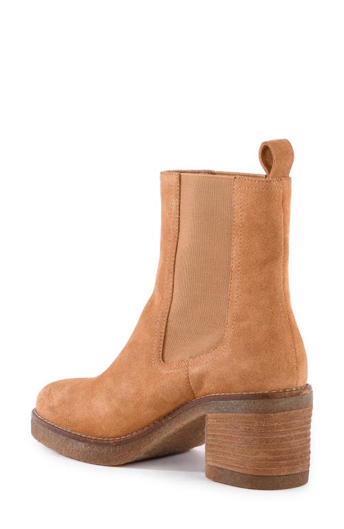 Shop Seychelles Hustle Platform Chelsea Boot In Tan Suede