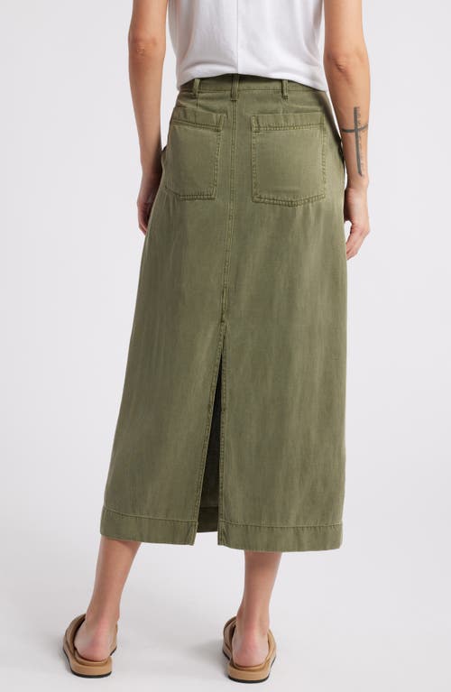 Shop Treasure & Bond Utility Maxi Skirt In Olive Kalamata