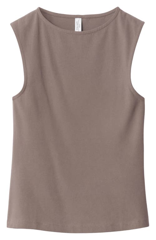 Shop & Other Stories Stretch Cotton Tank In Mole Dark