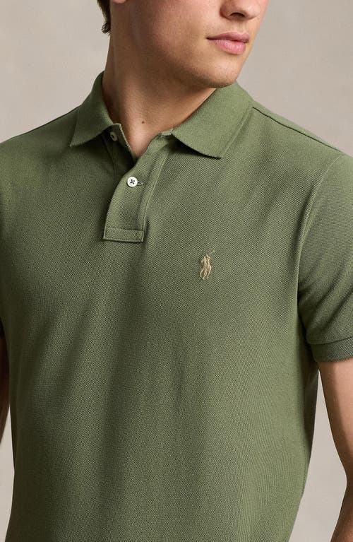 Shop Polo Ralph Lauren Cotton Piqué Polo In Garden Trail