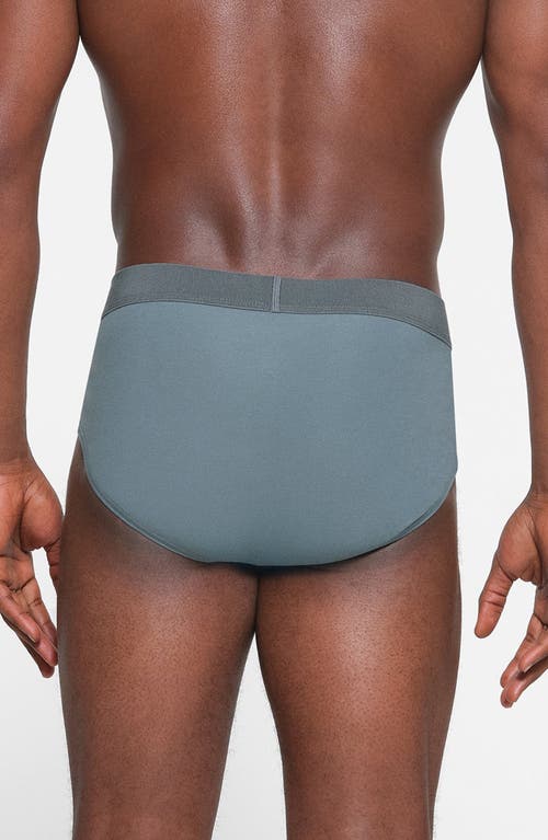 Shop Skims Cotton & Modal Blend Briefs In Kyanite