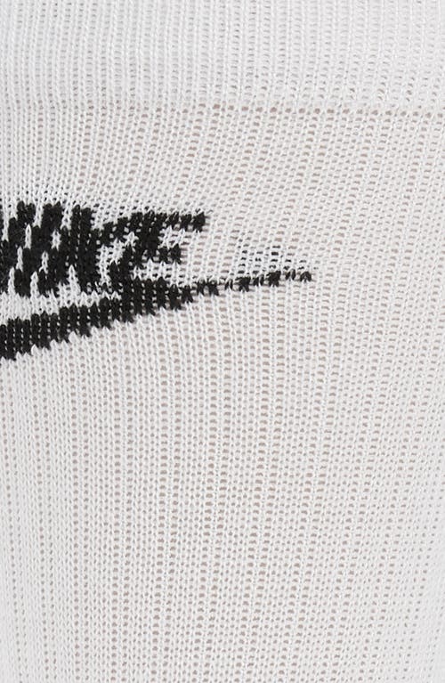 Nike Sportswear Everyday Essential Assorted 3-pack Crew Socks In White/black