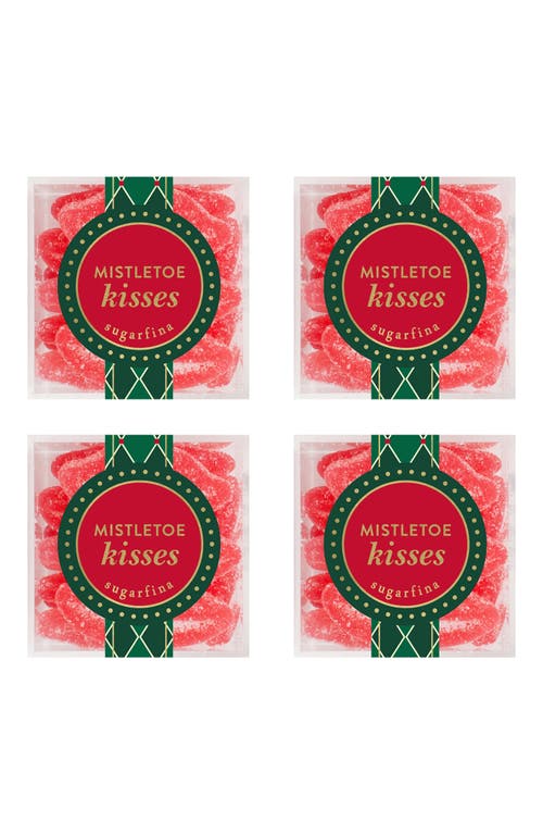 sugarfina Set of 4 Mistletoe Kisses Gummy Candy Cubes 