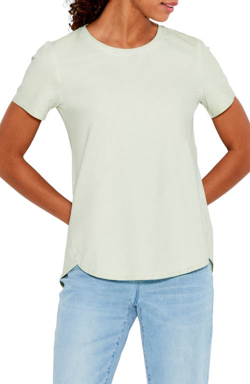Stretch Cotton Shirttail T-Shirt in Matcha