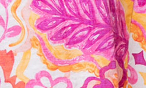 Kiyonna Oasis Tunic Top In Artful Tropical Print