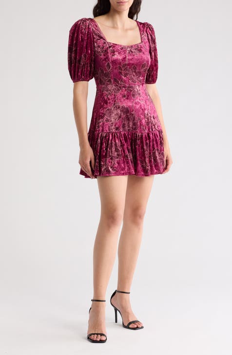 Burgundy dress nordstrom rack best sale