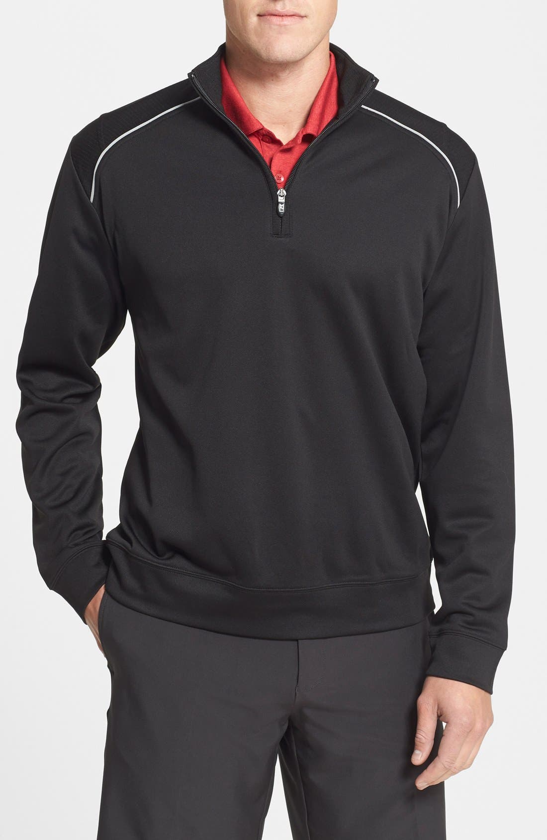 Cutter & Buck WeatherTec Ridge Water Repellent Half Zip Jacket (Big