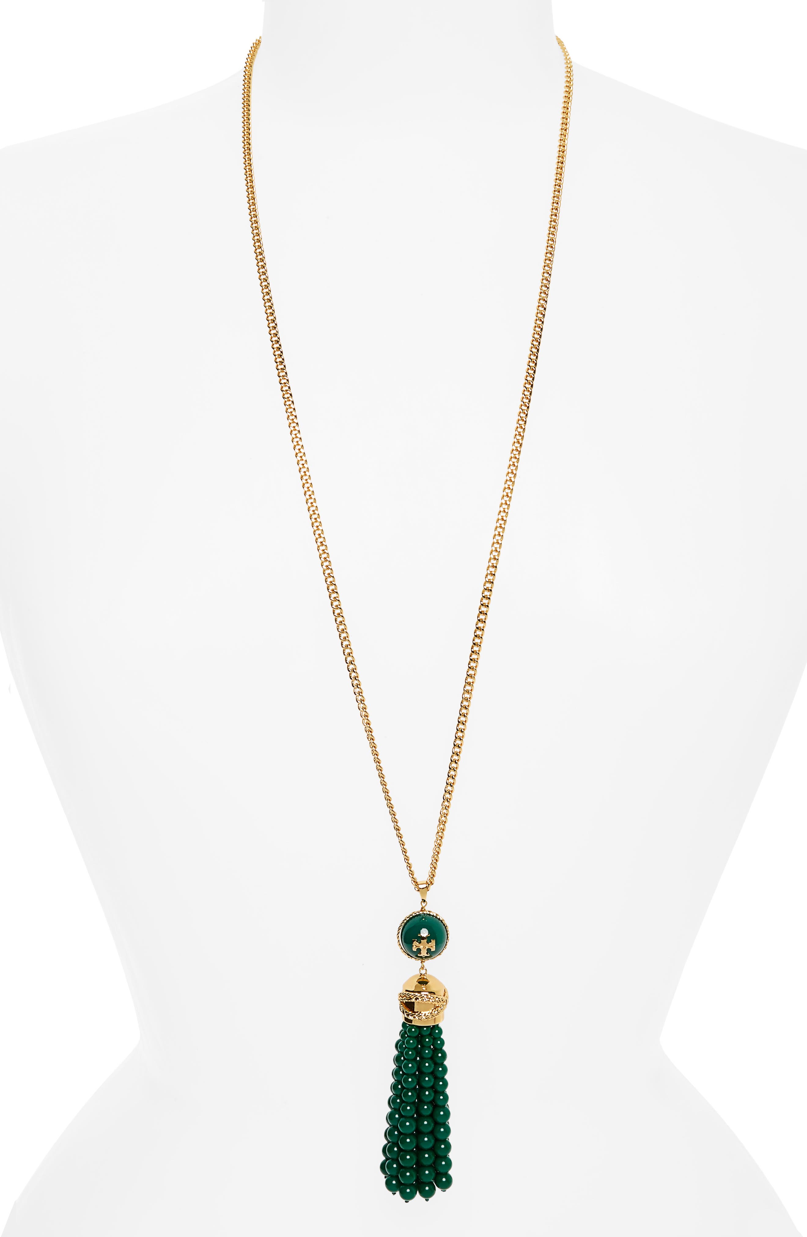 Tory Burch Beaded Tassel Necklace Nordstrom