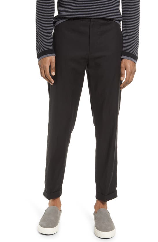 VINCE SOLID TAPERED CUFFED PANTS