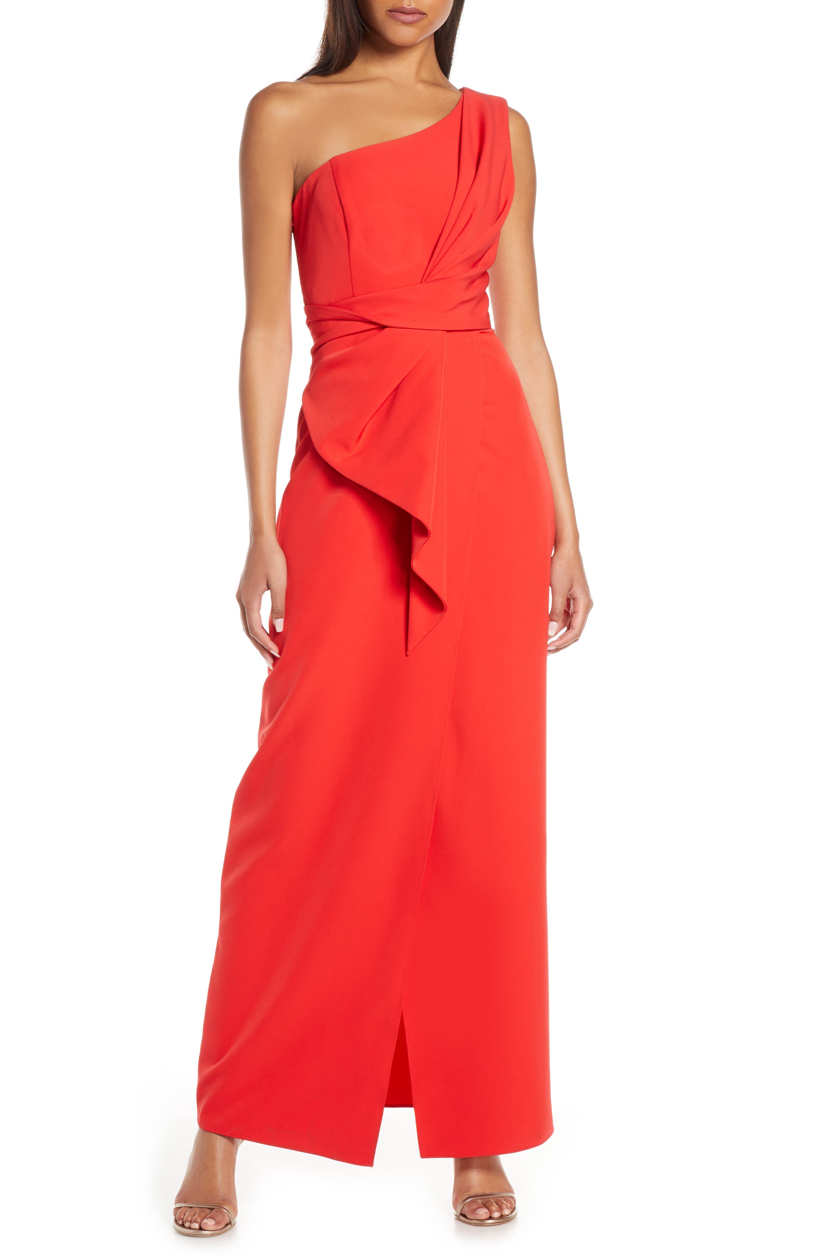 eliza j one shoulder gown