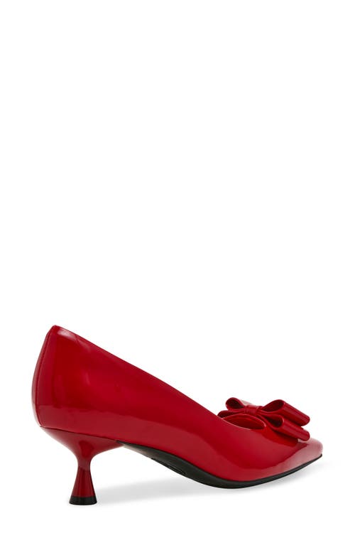 Shop Anne Klein Theresa Bow Pump In Red Patent