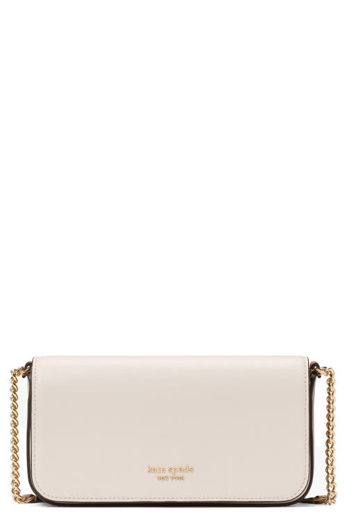 Shop Kate Spade New York Devin Leather Chain Strap Crossbody Bag In Timeless Taupe Multi